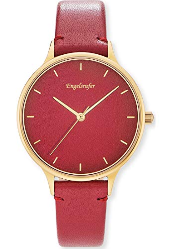 Engelsrufer ERWA-COLOUR-LRD1 Damen-Uhr Colour Analog Quarz Gold Rot von Engelsrufer