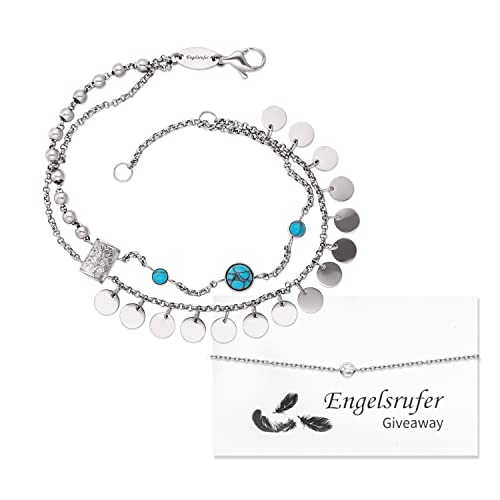 Engelsrufer® Armband für Damen mit Karabinerverschluss im Boho Stil, wasserfestes Armband Edelstahl, Armkette Lebensbaum Symbol, nickelfrei Boho Armband von Engelsrufer