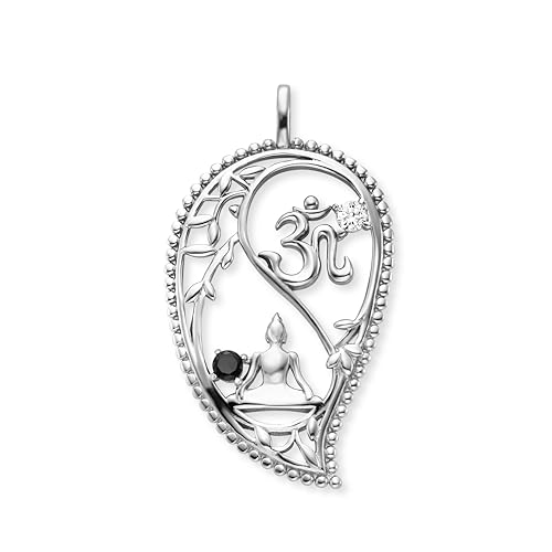 Engelsrufer Anhänger Yin Yang Drop aus 925er Sterlingsilber mit Zirkonia – Symbol für Balance & Harmonie – Größe: 22 x 33 mm – nickelfrei von Engelsrufer