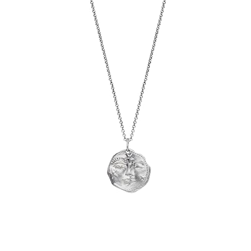 Engelsrufer Damen-Halskette mit Sonne Mond und Sterne-Anhänger aus Sterling-Silber in der Farbe Silber, Länge: 42 + 4 + 4cm, ERN-SUNMOONSTARS von Engelsrufer