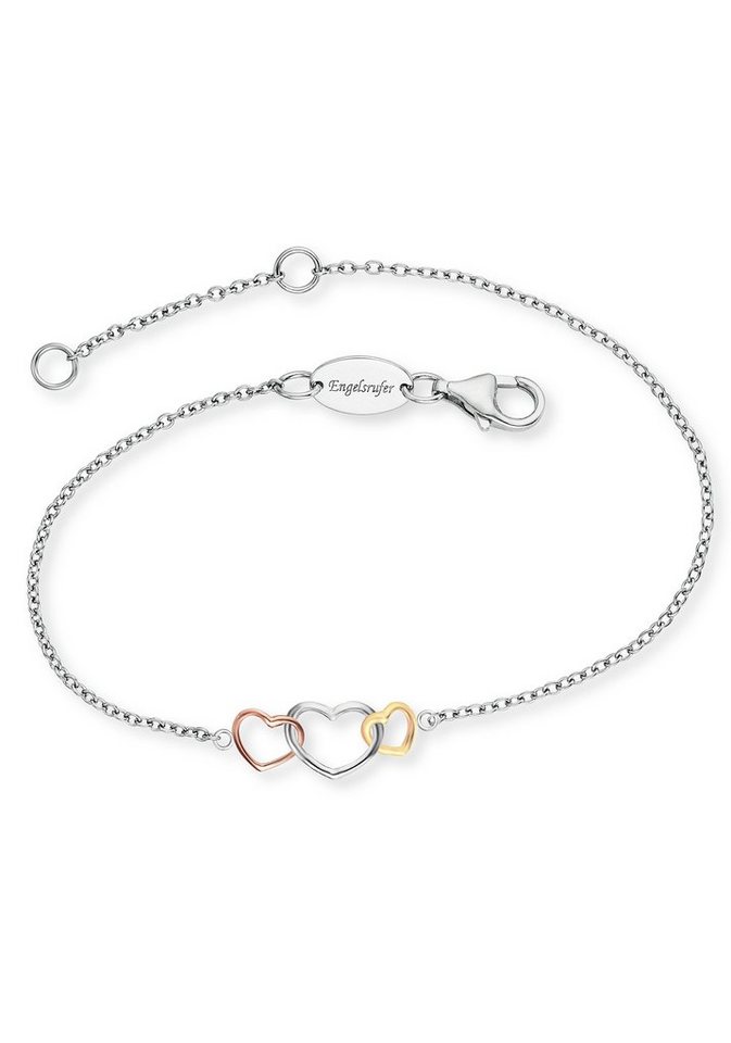 Engelsrufer Armband 3 HERZEN SILBER TRICOLOR, RB-WITHLOVE-03 von Engelsrufer