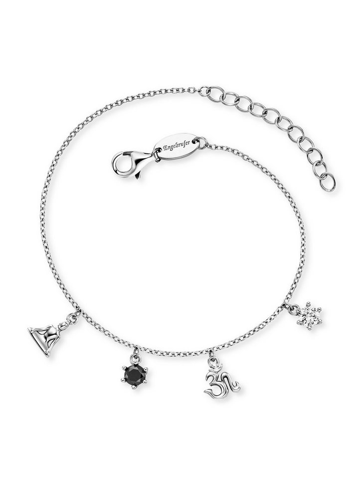 Engelsrufer Armband Yin Yang Buddha und Om, Made in Germany - mit Zirkonia (synth) - mit Süßwasserzuchtperle von Engelsrufer