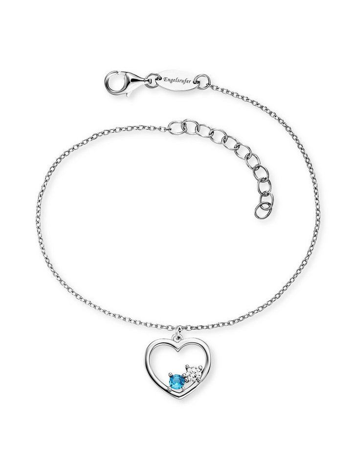 Engelsrufer Armband Yin Yang Herz, ERB-YIYAHEART-ZI, ERB-YIYAHEART-ZIM, Made in Germany - mit Zirkonia (synth) von Engelsrufer