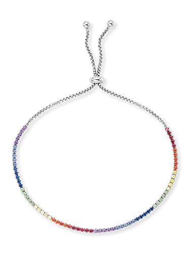 Engelsrufer Armband aus Sterlingsilber mit Zirkoniasteinen Multicolor, Länge: 24cm, ERB-LILSTELLA-ZIM von Engelsrufer