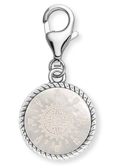 Engelsrufer Charm-Einhänger Windrose, mit Perlmutt von Engelsrufer