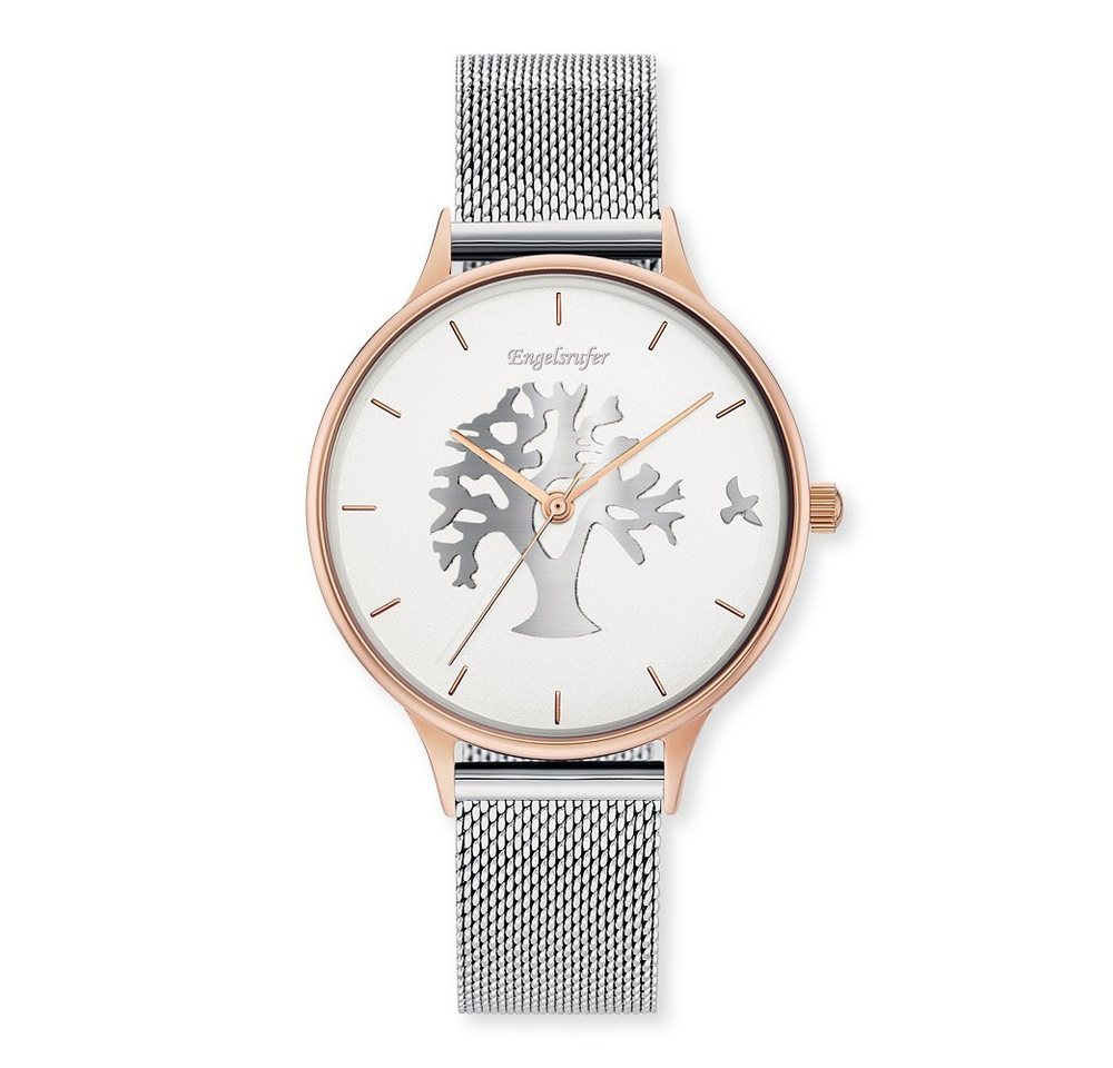 Engelsrufer Chronograph Engelsrufer Damen-Armbanduhr ERWA-TREE02-MS-MR mit Milanaise-Band von Engelsrufer