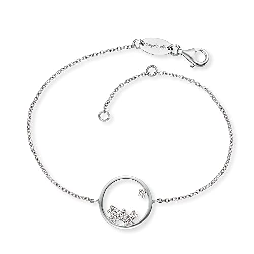 Engelsrufer Damen Armband silber aus Sterling Silber und Cosmo Anhänger - besetzt mit 6 Zirkonia Steinen - Karabinerverschluss - in zwei Längen verstellbar - nickelfrei von Engelsrufer