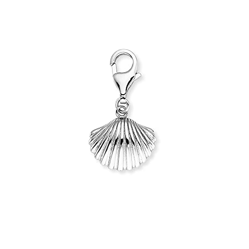 Engelsrufer Damen Charm Anhänger Aloha Muschel Silber aus Sterling Silber - Karabinerverschluss - nickelfrei - Größe: 9mm von Engelsrufer