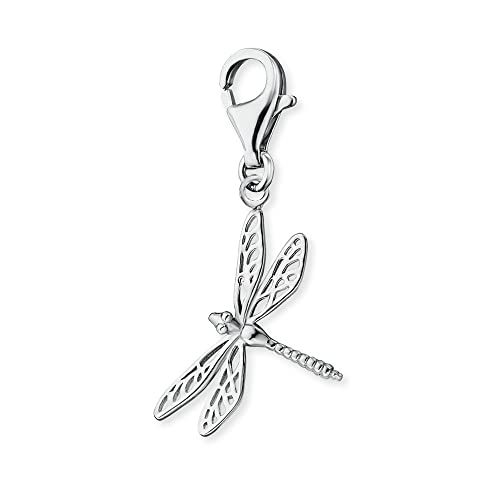 Engelsrufer Damen Charm Anhänger Libelle Dragonfly silber aus Sterling Silber - Karabinerverschluss - nickelfrei von Engelsrufer