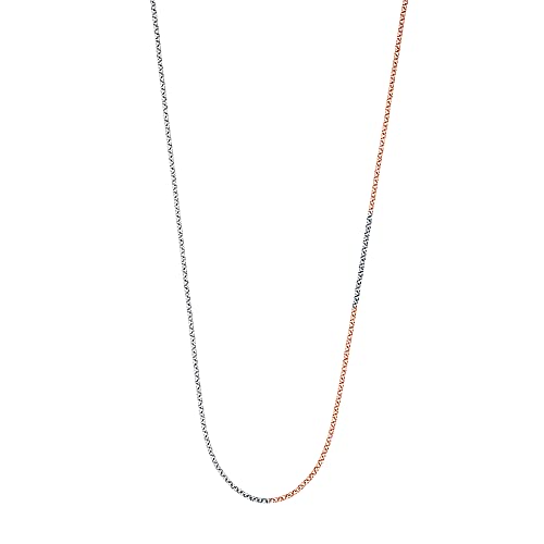 Engelsrufer Damen Erbskette Halskette aus Sterling Silber rhodiniert und rosévergoldet in roségold und silber - Karabinerverschluss - Länge: 70cm von Engelsrufer