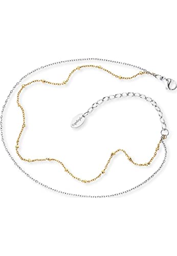 Engelsrufer Damen Fußkettchen Twin, Edelstahl Bicolor mit Gold-Ionenplattierung, verstellbar, nickelfrei von Engelsrufer