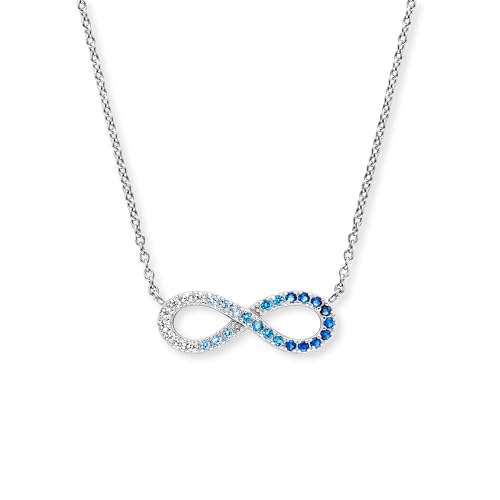 Engelsrufer Damen Halskette Infinity aus 925er Sterlingsilber mit Zirkonia – Symbol für ewige Liebe – Länge: 40 + 4 cm – nickelfrei von Engelsrufer