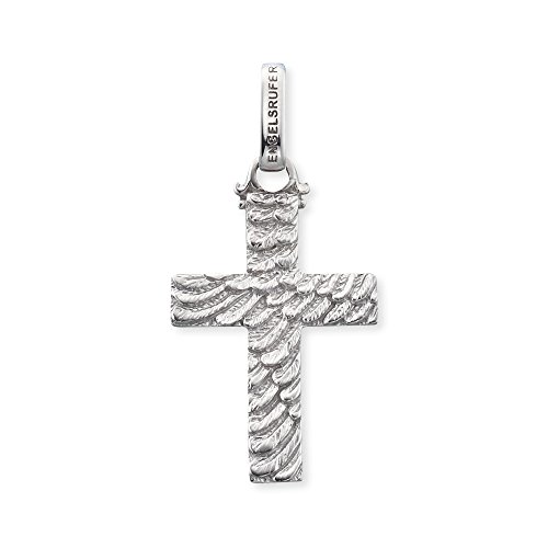 Engelsrufer Damen Kette mit Kreuzanhänger 925er-Sterlingsilber Rhodiniert Größe 34 mm ERP-CROSS-M von Engelsrufer