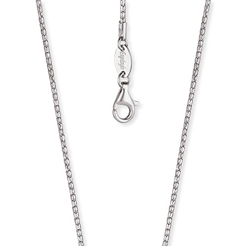 Engelsrufer Damen-Panzerkette Koreanerkette 925 Silber rhodiniert 80 cm-ERNO-80-15S von Engelsrufer