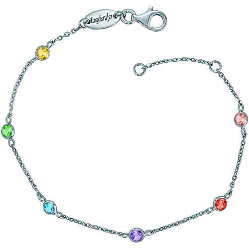 Engelsrufer Damen Armband aus Sterling Silber, mit Multicolor Zirkonia Steinen, verstellbar (17–19 cm), Karabinerverschluss, nickelfrei, Allergiker freundlich von Engelsrufer