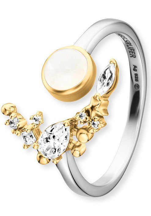 Engelsrufer Fingerring Moonlight, mit Mondstein und Zirkonia von Engelsrufer