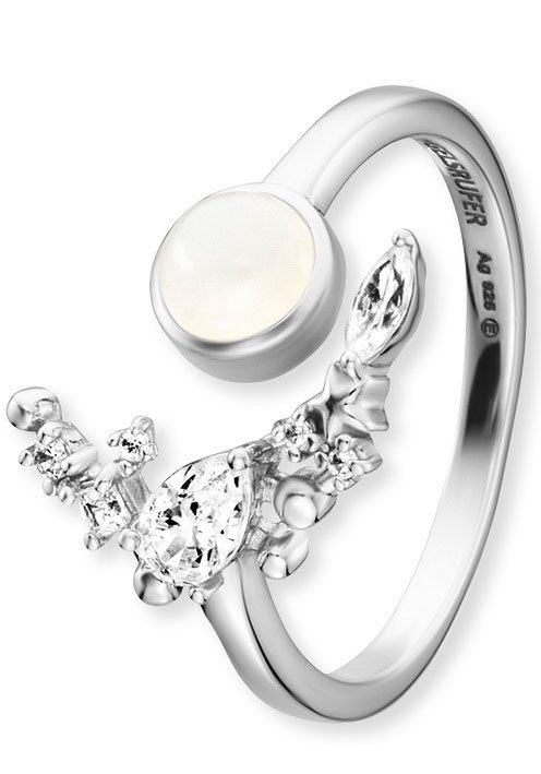 Engelsrufer Fingerring Moonlight, mit Mondstein und Zirkonia von Engelsrufer