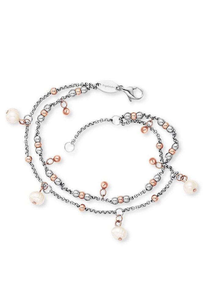 Engelsrufer Fußkette BOHO Pearl Bicolor, ERBS-PEARL-BI, mit Süßwasserzuchtperle von Engelsrufer