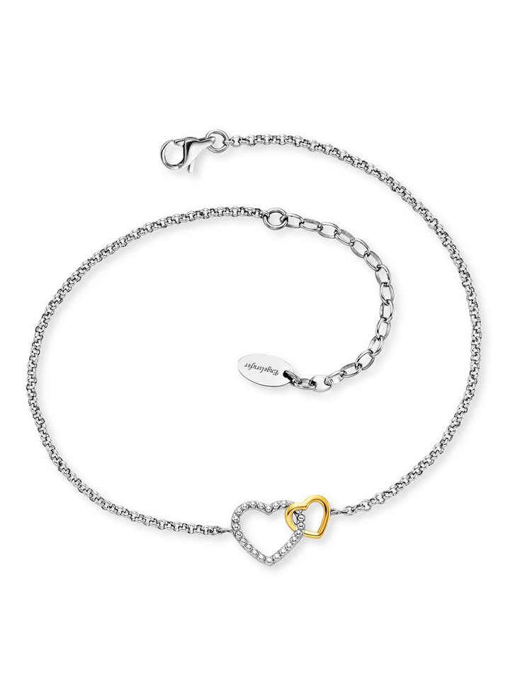 Engelsrufer Fußkette Herzen Bicolor, Made in Germany von Engelsrufer