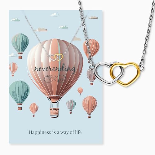 Engelsrufer Grußkarte Neverending mit Halskette Edelstahl Bicolor – Ewige Verbundenheit schenken – Karte mit Schmuck in Bicolor von Engelsrufer