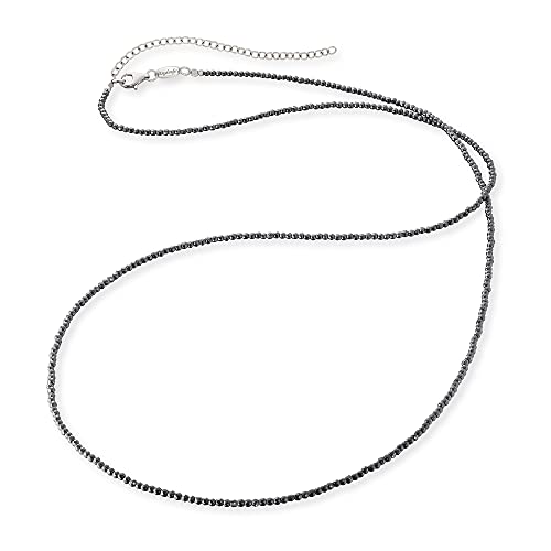 Engelsrufer Damen Anker Halskette aus Sterling Silber mit Perlen aus Hämatit - Karabinerverschluss - längenverstellbar - nickelfrei - Länge: 60-70 cm von Engelsrufer