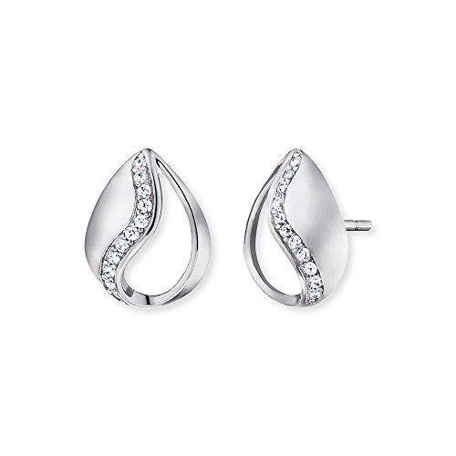 Engelsrufer Himmelsträne Ohrstecker für Damen 925er-Sterlingsilber Weiße Zirkonia Größe 12 mm von Engelsrufer