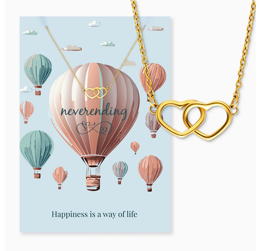 Engelsrufer Kette mit Anhänger Engelsrufer Grußkarte Neverending, Edelstahlkette MYSN-007-G GGplatt. (1-tlg) von Engelsrufer