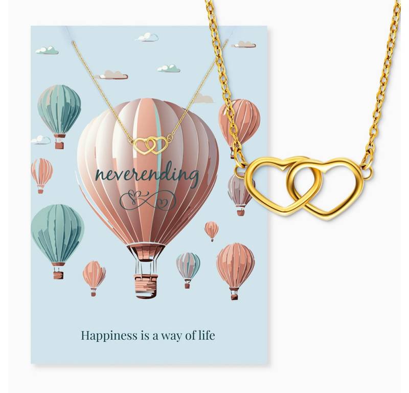 Engelsrufer Kette mit Anhänger Engelsrufer Grußkarte Neverending, Edelstahlkette MYSN-007-G GGplatt. (1-tlg) von Engelsrufer