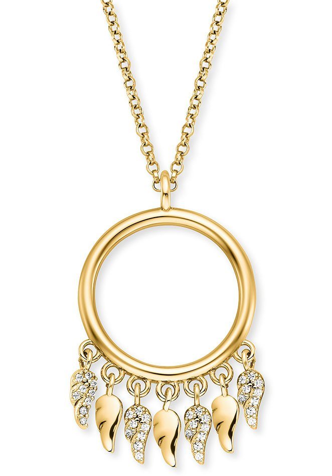 Engelsrufer Kette mit Anhänger Flying Wings, mit Zirkonia (synth) von Engelsrufer