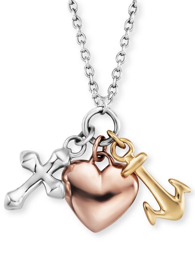 Engelsrufer Kette mit Anhänger GLAUBE LIEBE UND HOFFNUNG TRICOLOR von Engelsrufer