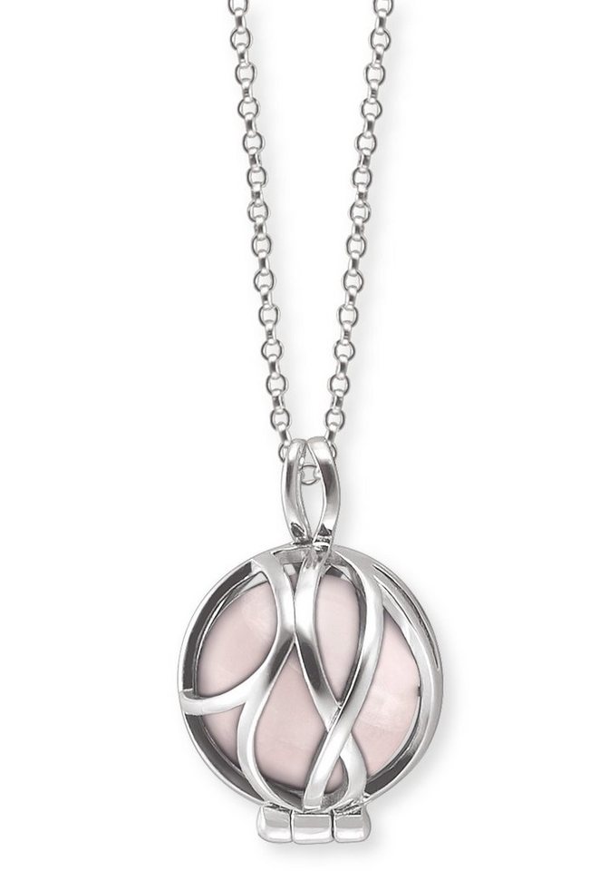 Engelsrufer Kette mit Anhänger Powerful Stone Paradise Rosenquarz (Set, inkl. Schmuckstein), mit Rosenquarz von Engelsrufer