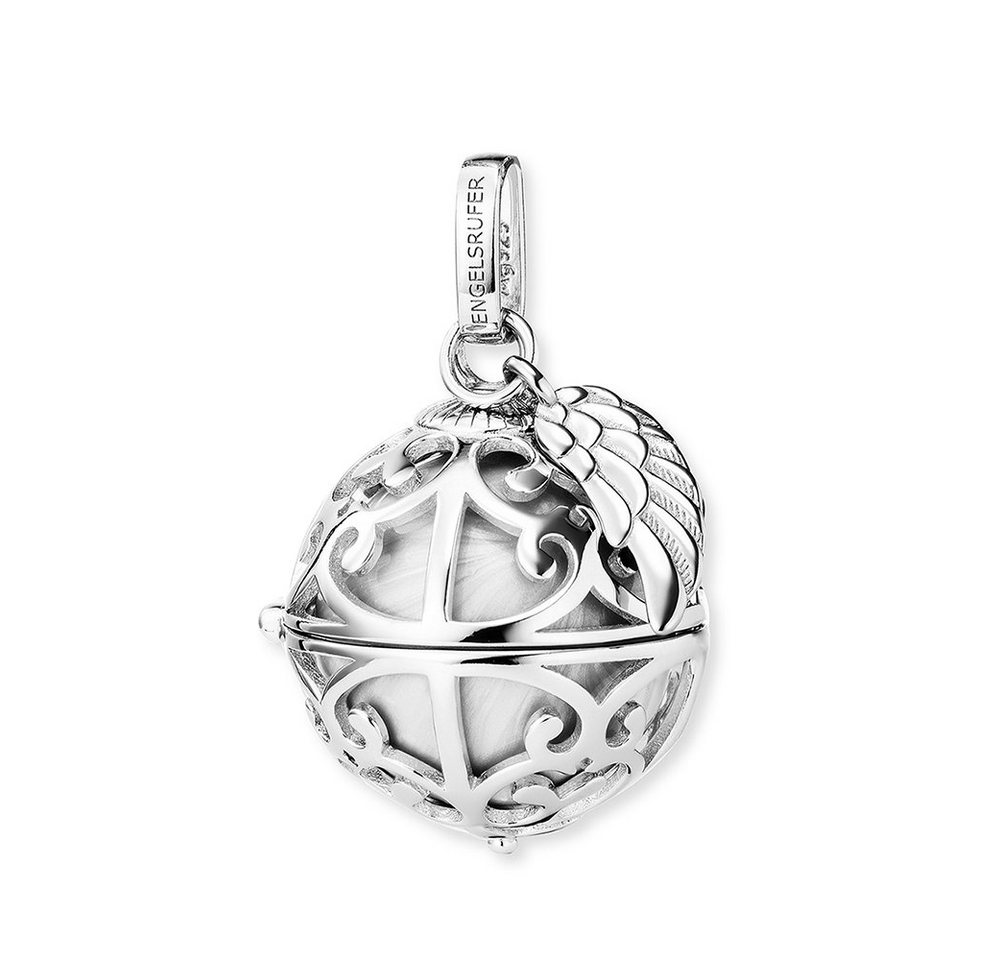 Engelsrufer Klangkugelanhänger Engelsrufer Anhänger ER-23-20-M Silber Flügel Klangkugel Perlmutt Weiß (1-tlg) von Engelsrufer