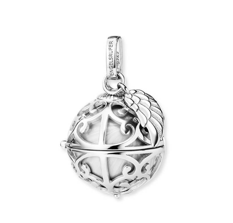Engelsrufer Klangkugelanhänger Engelsrufer Anhänger ER-23-20-M Silber Flügel Klangkugel Perlmutt Weiß (1-tlg) von Engelsrufer