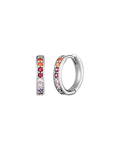 Engelsrufer Ohrringe Creolen aus Sterlingsilber mit Zirkonia in Warmen Farben, Durchmesser: 21mm, ERE-WARM-ZIM-CR-13 von Engelsrufer