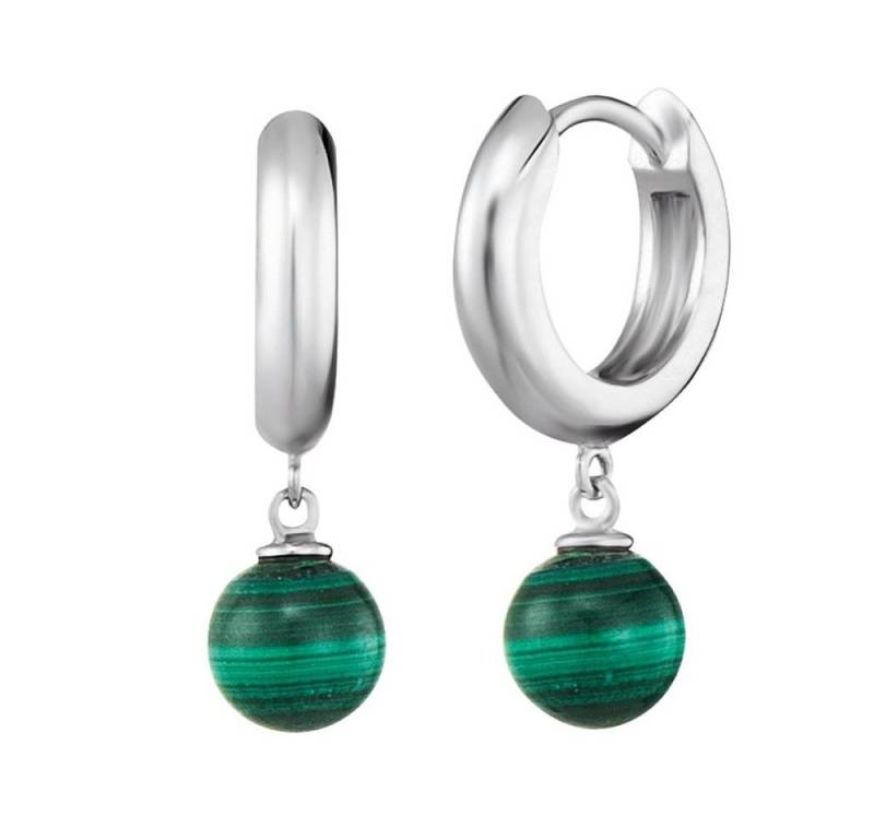 Engelsrufer Paar Creolen Engelsrufer Creolen ERE-ML-CR Sterling Silber mit Malachit Perle (kein Set, 2-tlg., inkl. edelm Schmucketui) von Engelsrufer