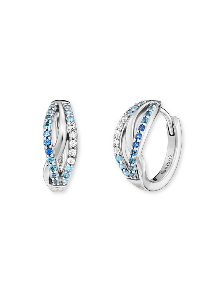 Engelsrufer Paar Creolen Yin Yang Infinity Ocean Shade, Made in Germany - mit Zirkonia (synth) von Engelsrufer