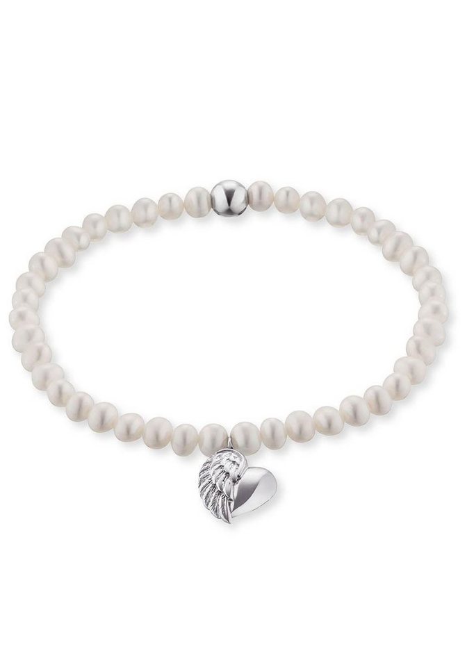 Engelsrufer Perlenarmband HERZFLÜGEL CHARM, ERB-HEARTWING-PE, mit Süßwasserzuchtperle von Engelsrufer
