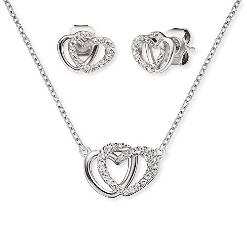 Engelsrufer Damen-Set Kette und Ohrringe Unendlichkeits-Herz ERMT-LILHEART2-ZI von Engelsrufer