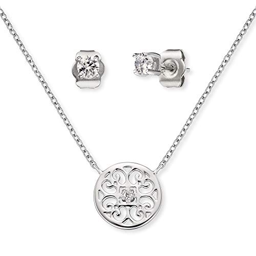 Engelsrufer Set ERMT-LILORNA-ZI Halskette und Ohrstecker Sterling Silber von Engelsrufer