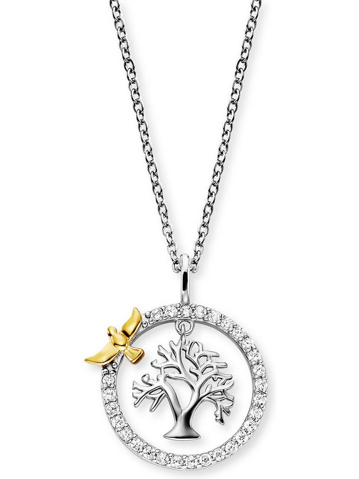 Engelsrufer Silberkette Engelsrufer Damen-Kette 925er Silber 28 Zirkonia von Engelsrufer