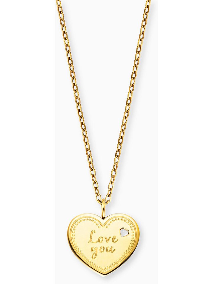 Engelsrufer Silberkette Engelsrufer Damen-Kette Edelstahl Herz von Engelsrufer