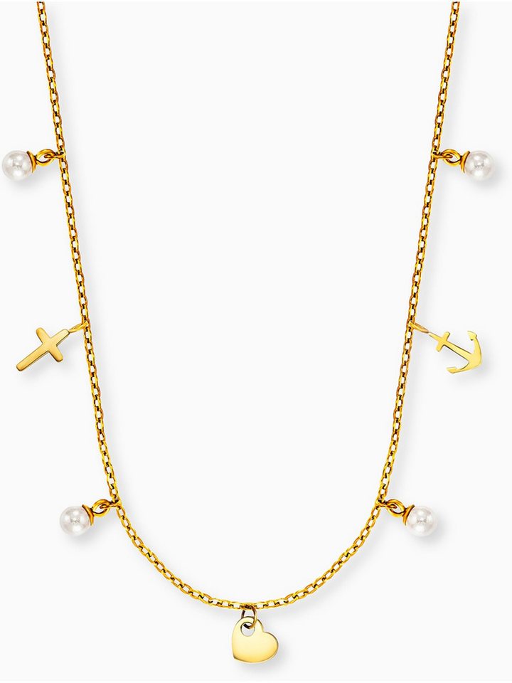 Engelsrufer Silberkette Engelsrufer Damen-Kette Edelstahl Kunstperle von Engelsrufer