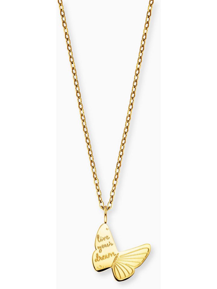 Engelsrufer Silberkette Engelsrufer Damen-Kette Edelstahl Schmetterling von Engelsrufer