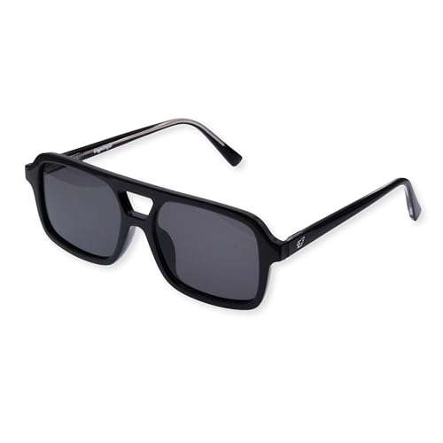 Engelsrufer Unisex Sonnenbrille mit Etui & Mikrofaser-Tuch – Schwarzer Kunststoffrahmen – UV400 Schutz, Filterklasse 3 von Engelsrufer