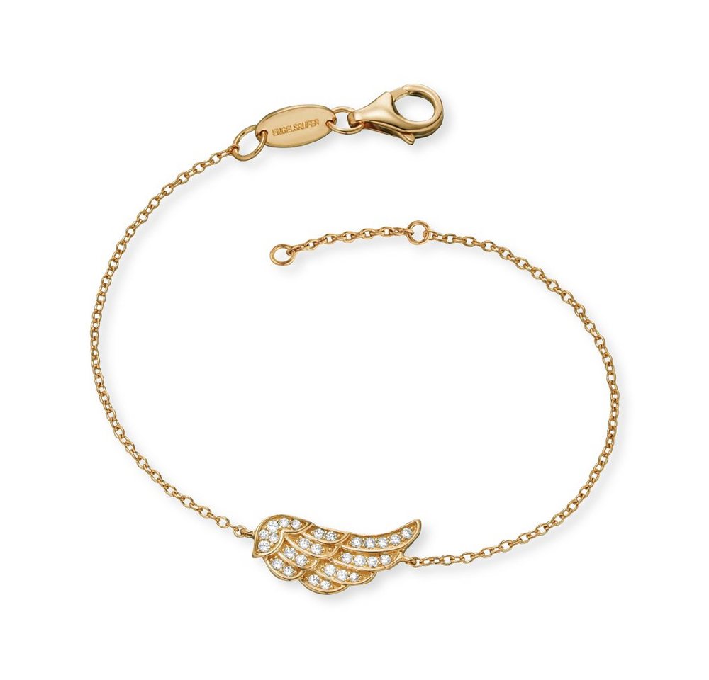 Engelsrufer Wickelarmband Set Engelsrufer Armband Flügel ERB-LILWING-ZI-G 925er-Sterlingsilber 18K Gold platiert von Engelsrufer