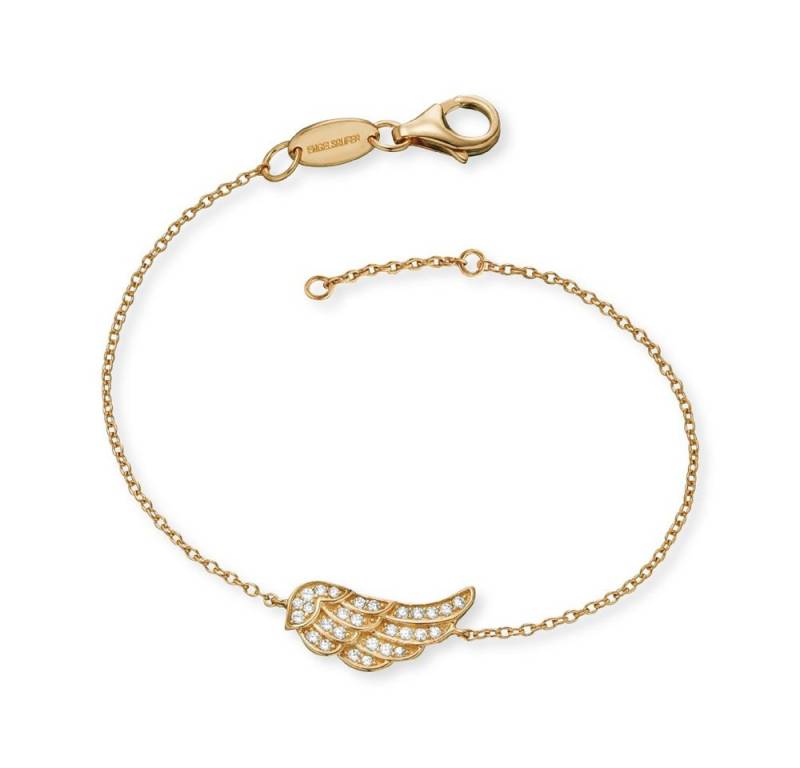 Engelsrufer Wickelarmband Set Engelsrufer Armband Flügel ERB-LILWING-ZI-G 925er-Sterlingsilber 18K Gold platiert von Engelsrufer
