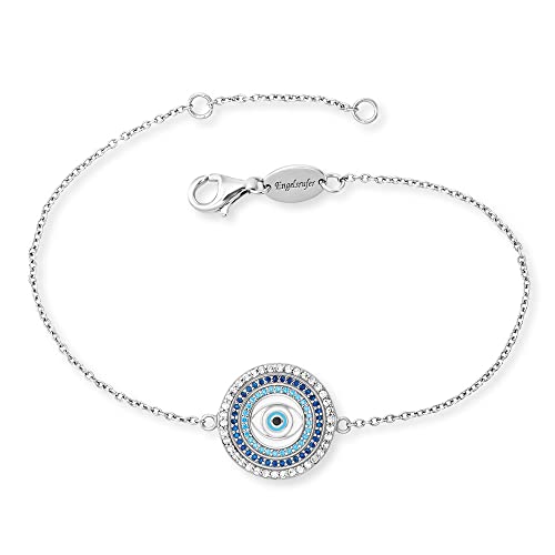 Engelsrufer Damen-Armband aus 925 Silber Nazar Auge mit Emaille und Zirkonia, Lucky Eye, ERB-EYE-ZIM von Engelsrufer