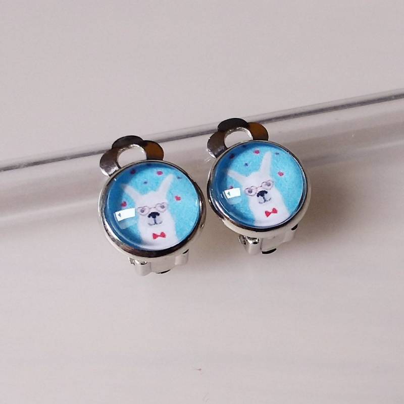 Lama Alpaka/ Mädchen Ohrclips Ohrstecker Lama/Clips Kinder/Mädchen Ohrringe/Geschenk von Engelswunsch