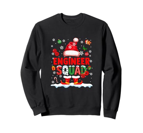 Engineer Squad Herren Job Weihnachten Weihnachtsmann Kostüm Fliege Sweatshirt von Engineer Christmas Costume