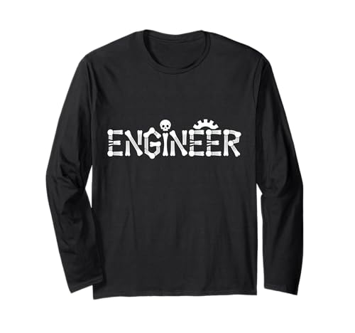 Halloween Ingenieur Skelett Engineering Herren Damen Langarmshirt von Engineer Halloween Costume